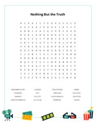 Nothing But the Truth Word Search Puzzle