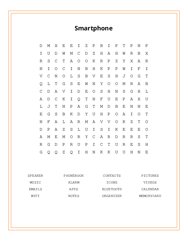 Smartphone Word Search Puzzle