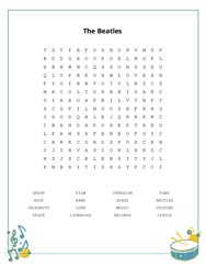 The Beatles Word Search Puzzle