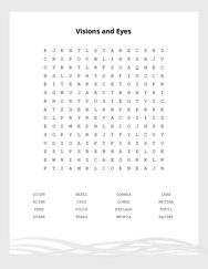 Visions and Eyes Word Search Puzzle