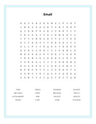 Email Word Search Puzzle