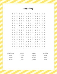 Fire Safety Word Scramble Puzzle