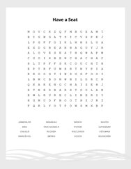 Have a Seat Word Scramble Puzzle