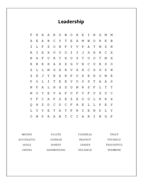 leadership-word-search