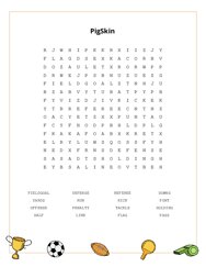 PigSkin Word Search Puzzle