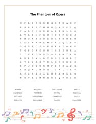 The Phantom of Opera Word Scramble Puzzle