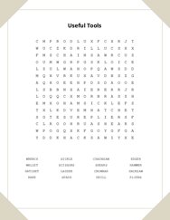 Useful Tools Word Search Puzzle