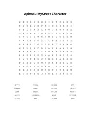 Aphmau MyStreet Character Word Scramble Puzzle