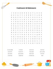 Cookware & Bakeware Word Scramble Puzzle