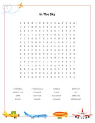 In The Sky Word Search Puzzle