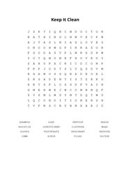 Keep It Clean Word Scramble Puzzle