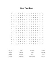Row Your Boat Word Scramble Puzzle