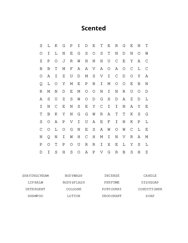 Scented Word Scramble Puzzle