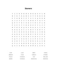 Stoners Word Search Puzzle