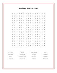 Under Construction Word Search Puzzle