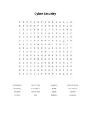 Cyber Security Word Scramble Puzzle
