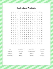 Agricultural Products Word Scramble Puzzle