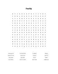 Faulty Word Search Puzzle