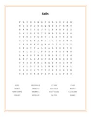 Soils Word Search Puzzle
