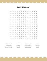 Earth Structure Word Scramble Puzzle