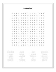 Interview Word Search Puzzle