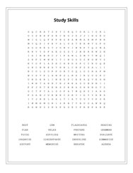 Study Skills Word Search Puzzle