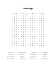 Cardiology Word Search Puzzle