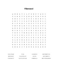 Fibonacci Word Search Puzzle