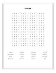 Puzzles Word Search Puzzle