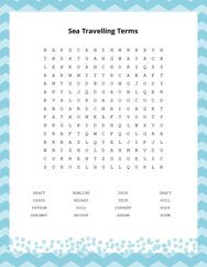 Sea Travelling Terms Word Search Puzzle