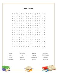 The Giver Word Scramble Puzzle