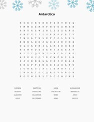 Antarctica Word Search Puzzle