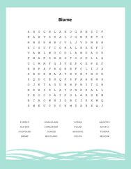 Biome Word Search Puzzle