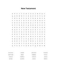 New Testament Word Search Puzzle