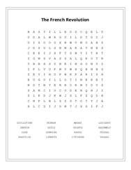 The French Revolution Word Scramble Puzzle