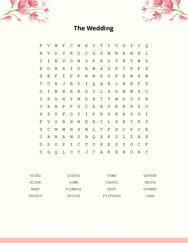 The Wedding Word Search Puzzle