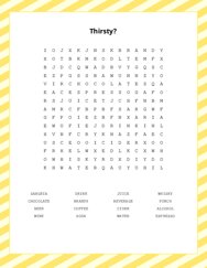 Thirsty? Word Scramble Puzzle