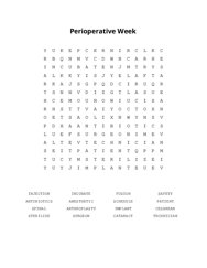 Perioperative Week Word Search Puzzle