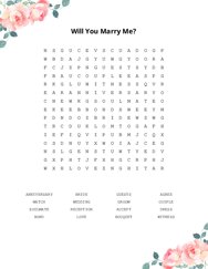Will You Marry Me? Word Scramble Puzzle