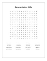 Communication Skills Word Scramble Puzzle