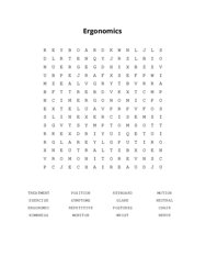 Ergonomics Word Search Puzzle