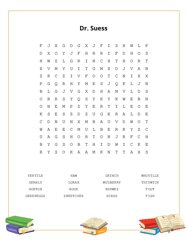 Dr. Suess Word Search Puzzle