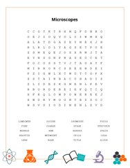 Microscopes Word Search Puzzle