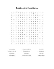 Creating the Constituion Word Search Puzzle
