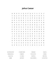 Julius Caesar Word Scramble Puzzle
