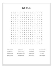 Lab Week Word Search Puzzle