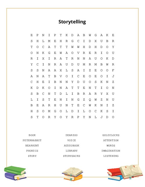 Storytelling Word Search Puzzle