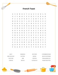 French Toast Word Search Puzzle