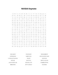 NVIDIA Keynote Word Scramble Puzzle