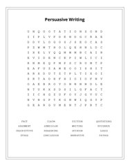 Persuasive Writing Word Scramble Puzzle